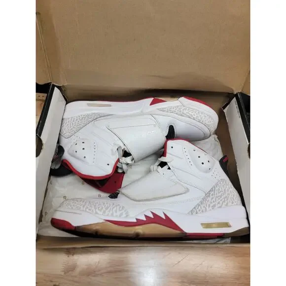 Nike Air Jordan Son Of Mars White-Gym Red-Black Sz 13 [512245-112]